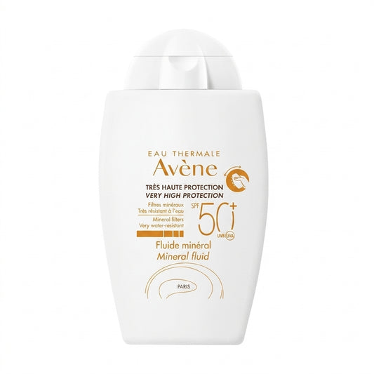 واقي شمس معدني Avène Mineral Fluid SPF50+ حماية عالية جدًا